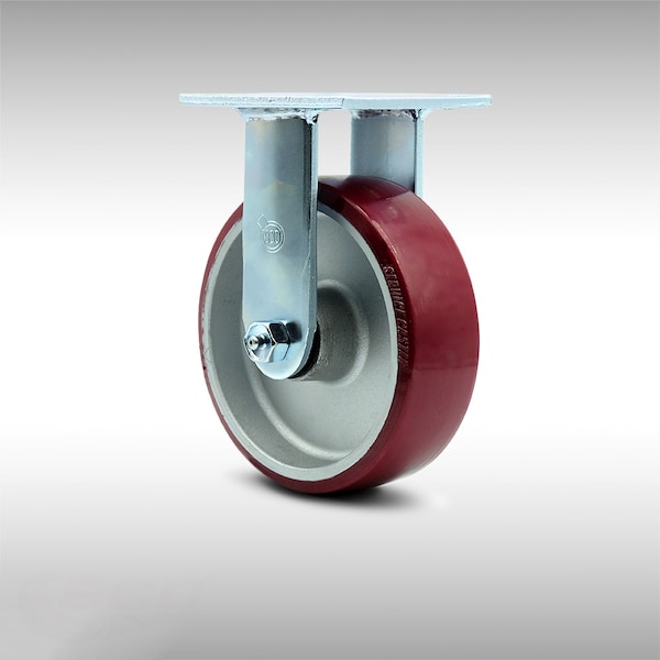 6 Inch Stainless Steel Poly on Aluminum Wheel Rigid Caster with Ball Bearing SCC